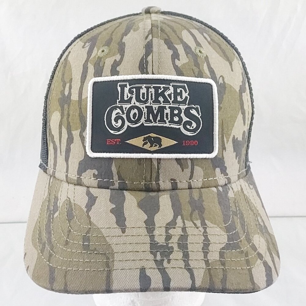 LUKE COMBS The Normal Brand Camo Green Snapback Trucker Hat Patch Mesh